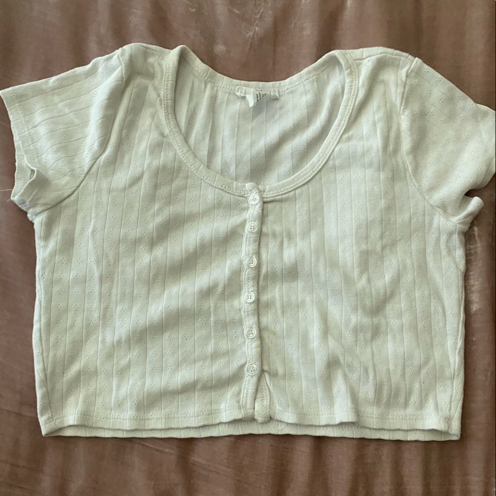 white button down top kids